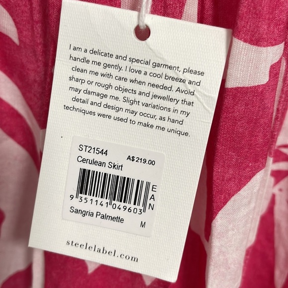 NWT Steele Cerulean pink and white maxi skirt - Picture 5 of 6